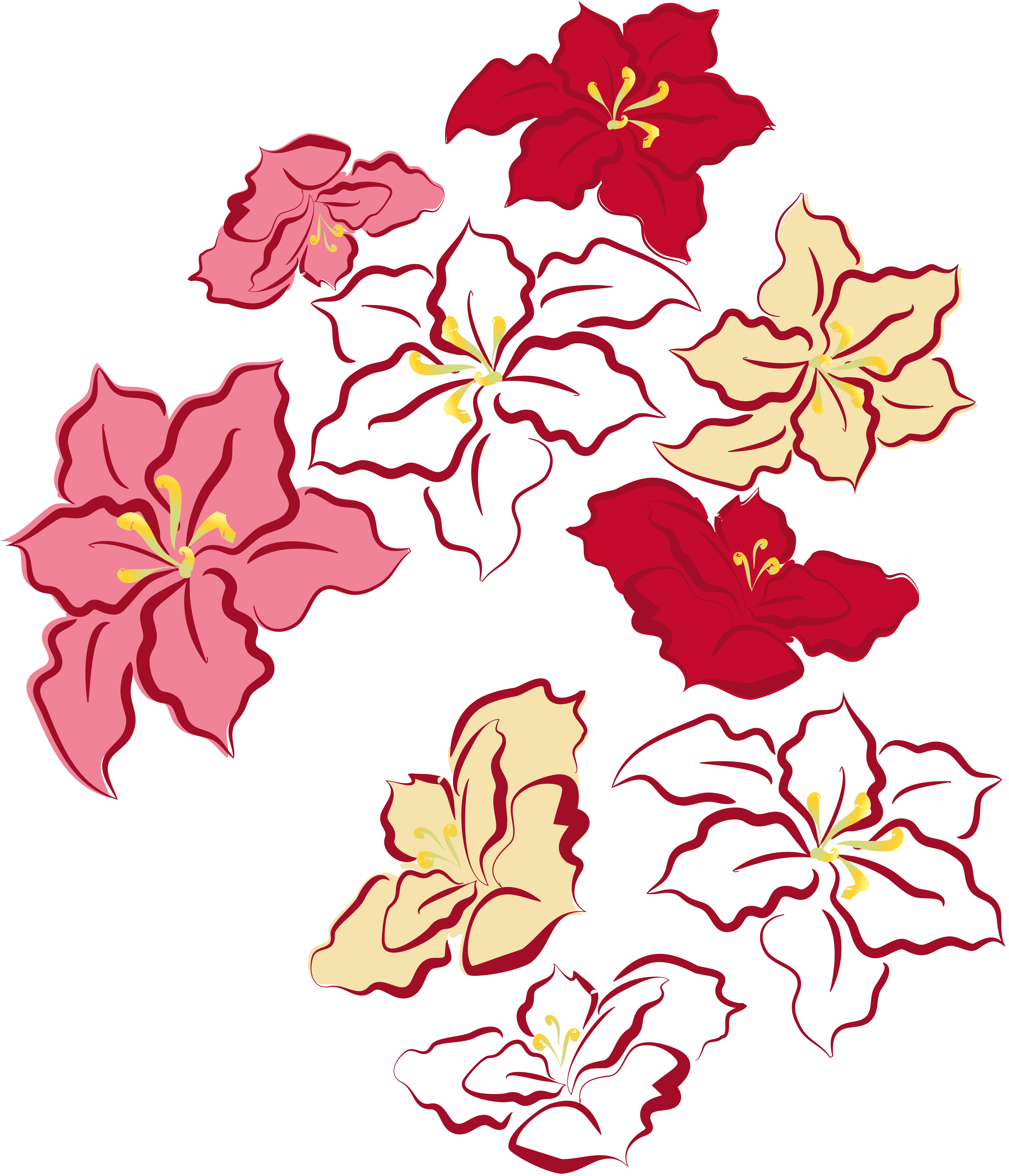 Designed For Christmas Decoration With Poinsettia Leaf - Poinsettia (5321x6200), Png Download