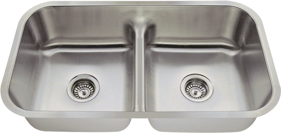 16 Gauge Stainless Steel Sink With Low Divide (1000x800), Png Download