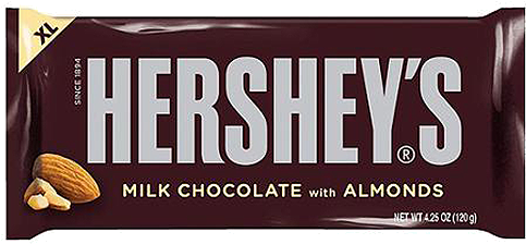 Hersheys With Almonds King Size - Hershey Milk Chocolate Almonds (500x500), Png Download