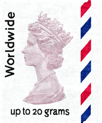 Royal Mail Stamps - Royal Mail Worldwide Stamp (336x404), Png Download