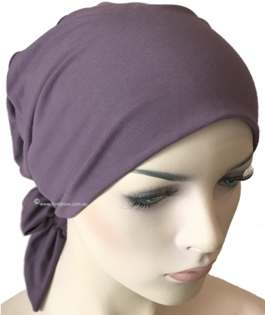 Comfortable, Stretch Bamboo Headscarf With Short Ties - Headpiece (450x450), Png Download