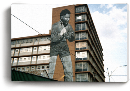 Canvas Print Boxing Madiba On Building - Am Because We Are - Part 1 (480x480), Png Download