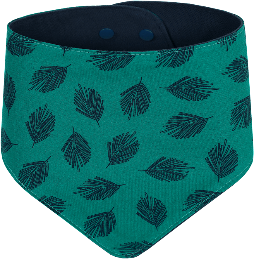 Teal Leaves Bandana - Kerchief (1024x1024), Png Download