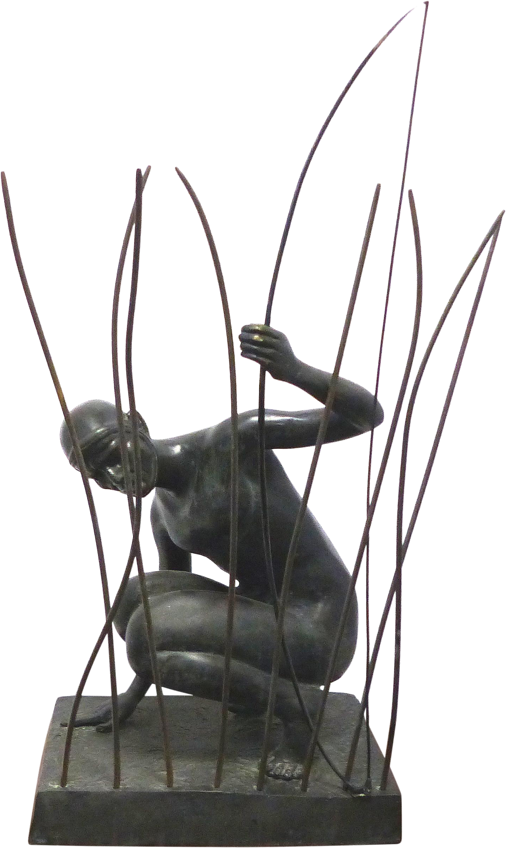 Art Deco Bronze Hunter Sculpture - Sculpture (1100x1846), Png Download