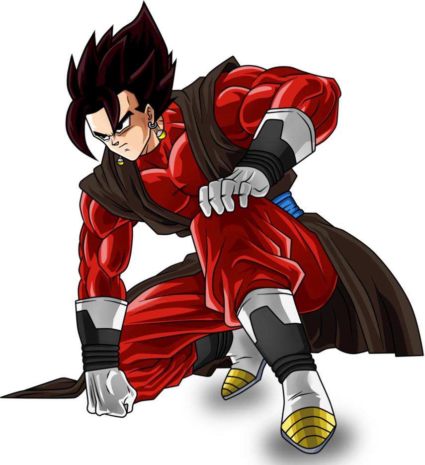 Xeno Vegito By Koku78-db0gcmp - Dragon Ball Z Vegetto Xeno (855x935), Png Download