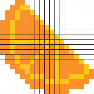 Orange Slice Perler Bead Pattern / Bead Sprite - Jack O Lantern Perler Bead Pattern (400x400), Png Download
