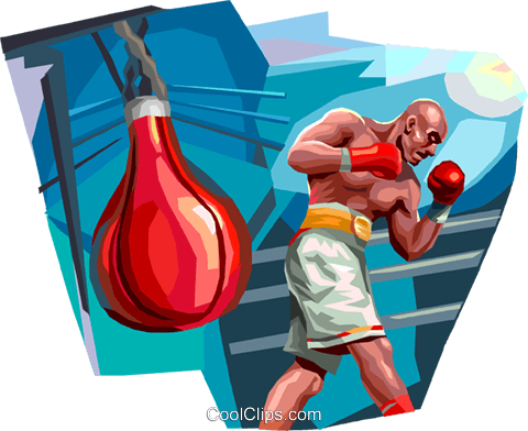 Boxers And Fighters Royalty Free Vector Clip Art Illustration - Professional Boxing (480x392), Png Download