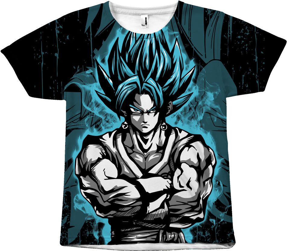 Ssj Vegito God Blue - Dragon Ball Z Shirts India (1024x1024), Png Download