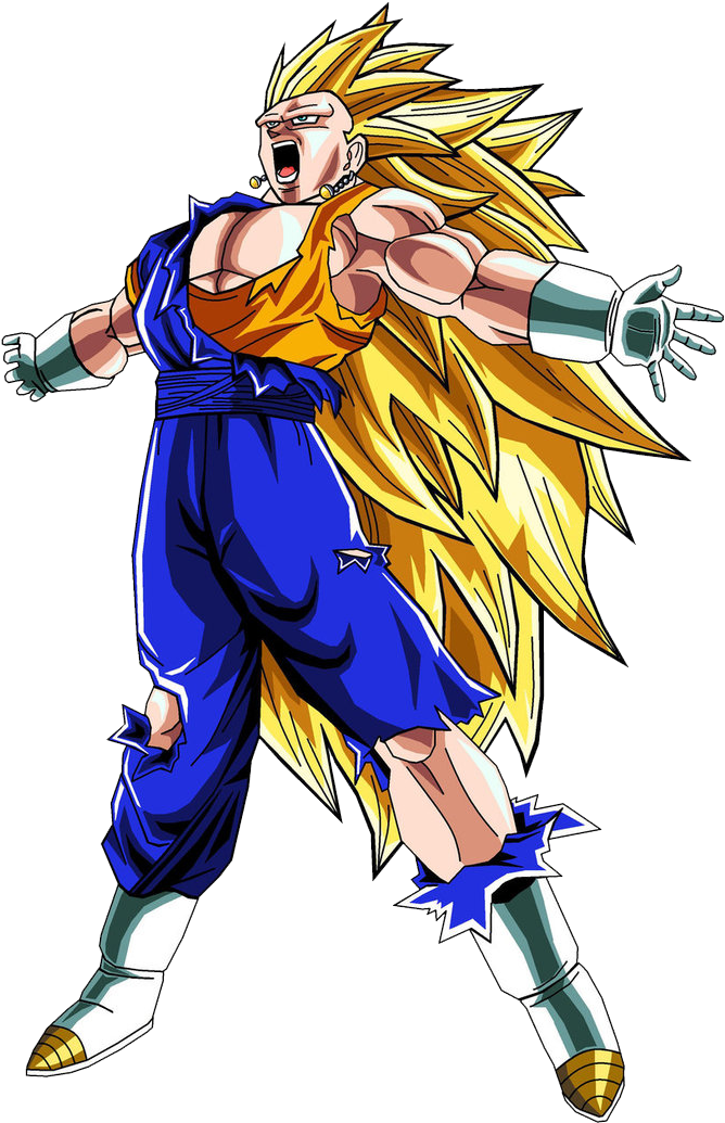 Ssj3 Vegetto - Dragon Ball Z Vegeta Super Sayen (740x1080), Png Download