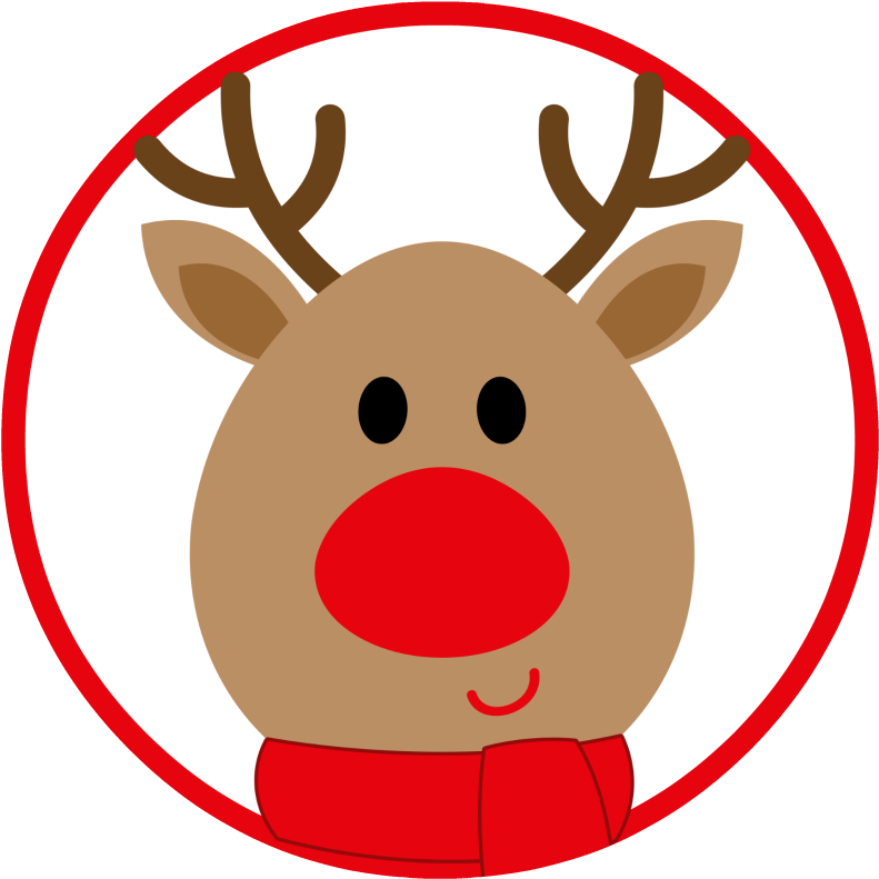 Rudolf Nose Png Graphic Stock - Rudolph Tag (800x800), Png Download