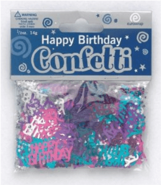 Happy Birthday Confetti 14g Bag - 50th Birthday Assorted Metallic Confetti (569x366), Png Download