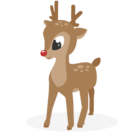Reindeer Svg Cutting Files For Scrapbooking Cute Cut - Transparent Reindeer (432x432), Png Download