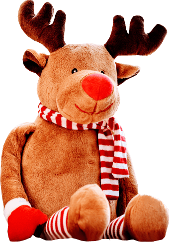 Red Nose Reindeer - Furniture Christmas Advert (342x486), Png Download