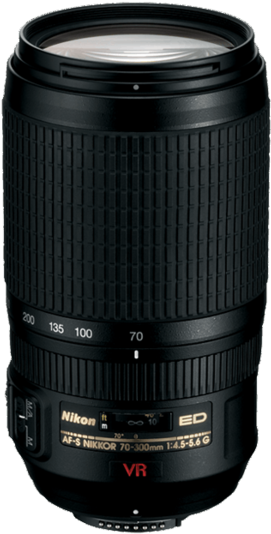 Nikon Af S Nikkor 70 300mm F/4 - Nikon 70 300 Vr (408x480), Png Download