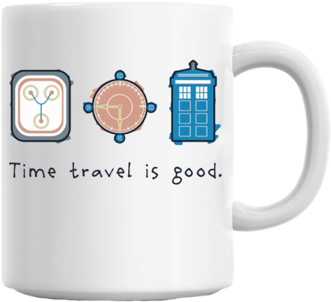 Time Travel Is Good Mug - Styleart Time Travel Is Good Mug - Mug1-white-anlm (530x488), Png Download