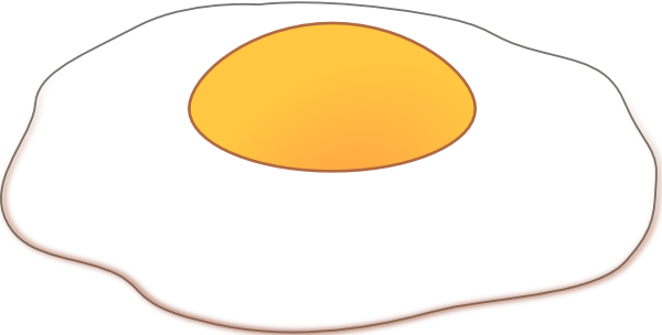 Side Up Clip Art At Clker Com - Sunny Side Up Cartoon (600x304), Png Download