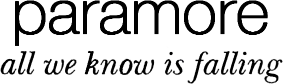 Awkif - Paramore All We Know Is Falling Png (601x207), Png Download