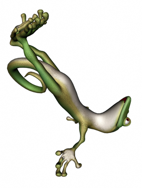 Gecko Falling Png For Tubes - Alt Attribute (455x600), Png Download