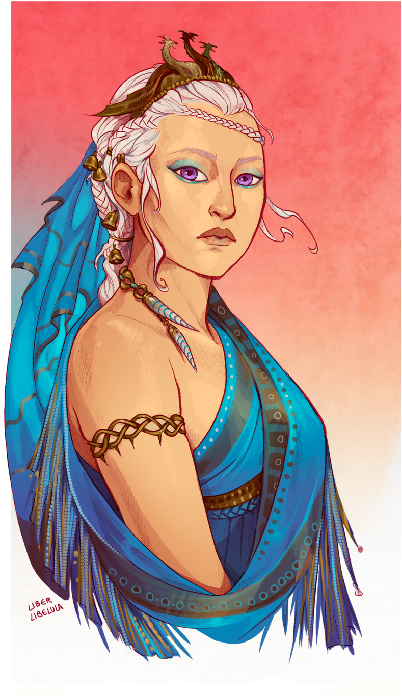 Clip Art Library Download Targaryen By Liberlibelula - Daenys Targaryen Art (709x1126), Png Download