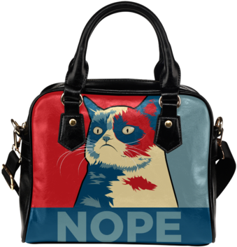 Sale Grumpy Cat Nope Leather Shoulder Handbag - A32671434492 Cat Bedroom Decor I Have An Idea Red Bath (480x480), Png Download