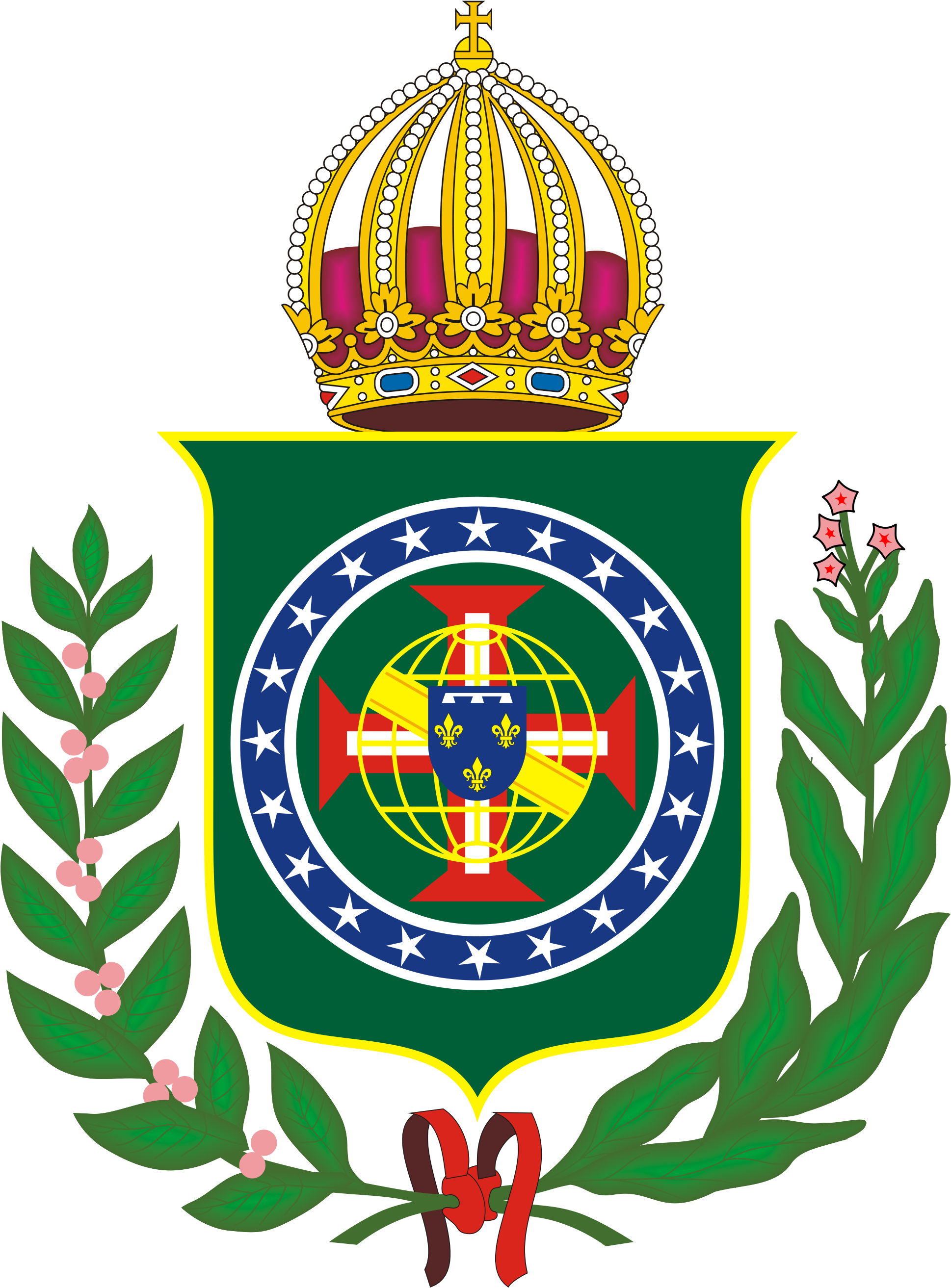 Prince Of Grão-pará - Empire Of Brazil Coat Of Arms (2000x2659), Png Download
