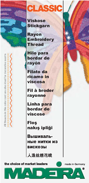 100-430 Madeira Classic Rayon - Madeira Classic Rayon Color Card Embroidery Supplies (375x375), Png Download