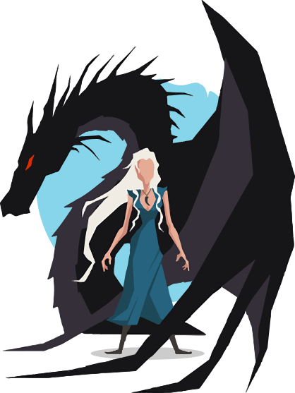 Daenerys Targaryen Earn The Loyalty Of Your Customers - Games Of Thrones Art (418x557), Png Download