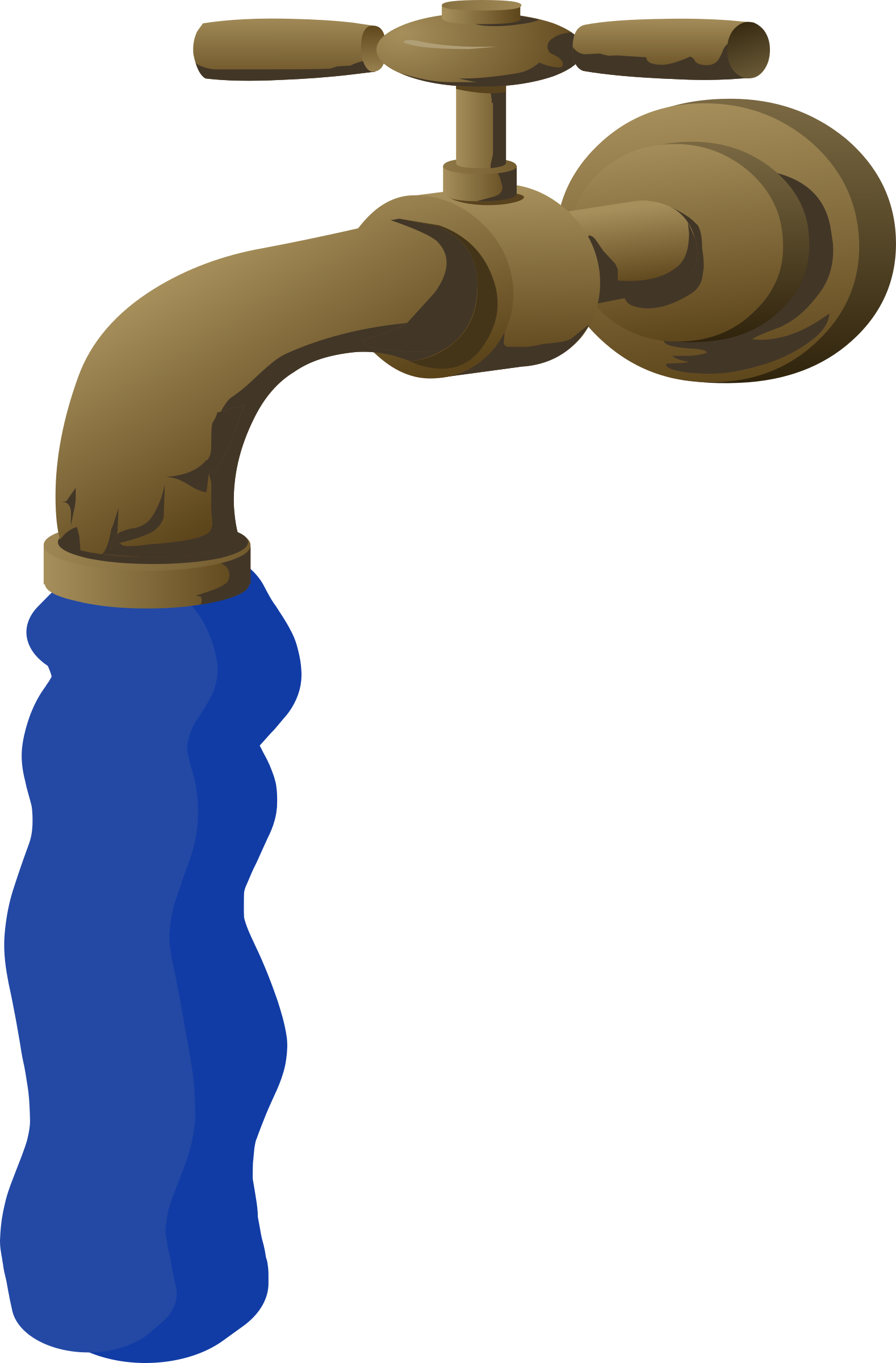 Vector Bronze Big Image Png - Clip Art Water Pipe (1578x2400), Png Download