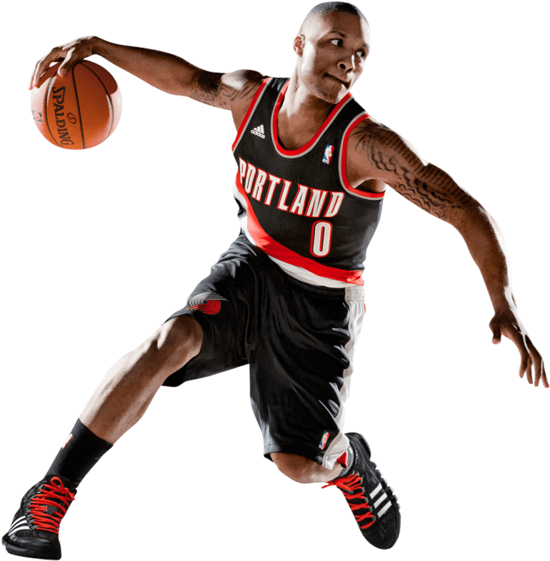 Damian Lillard Fast Dribbling - Lillard Png (800x800), Png Download