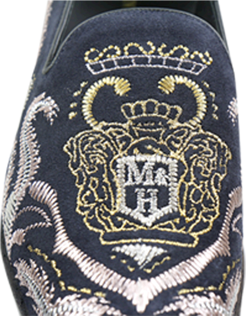 Loafers Melvin & Hamilton Prince 2suede Navy Embrodery (1024x1024), Png Download