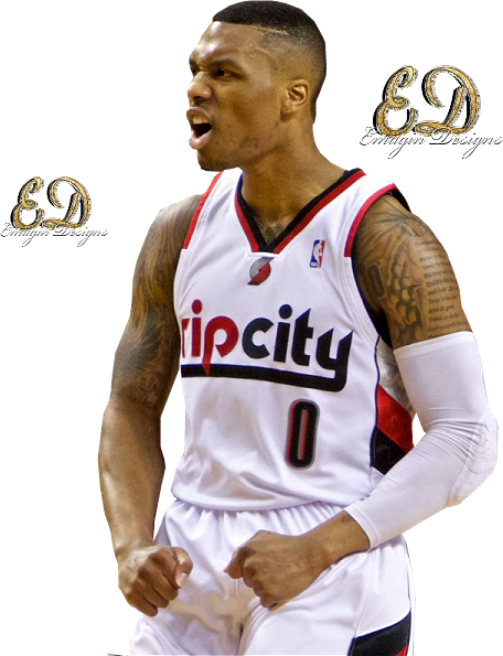 Share This Image - Damian Lillard Pumped (456x595), Png Download
