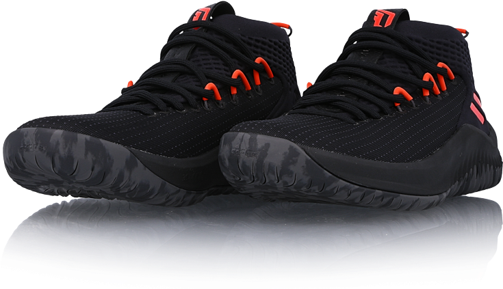 Damian Lillard's Dame 4 Arrives In Black And Red - Adidas Damian Lillard 4 (863x579), Png Download