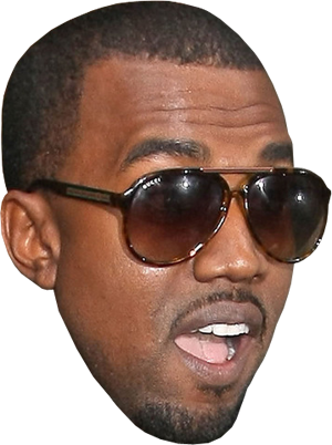 Kanye West Png Transparent - Kanye West Face Transparent (300x402), Png Download