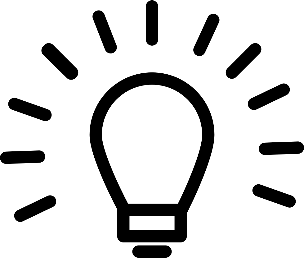 Light Bulb Outline Sign Inside A Circle Comments - Light Bulb Png Outline (980x830), Png Download