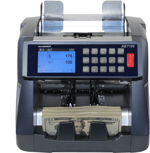 Accubanker Ab7100 Mixed Bill Value Counter - Accubanker Ab7100 (600x556), Png Download