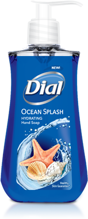 Dial® Ocean Splash Moisturizing Liquid Hand Soap - Dial Hand Soap Power Berries (280x500), Png Download