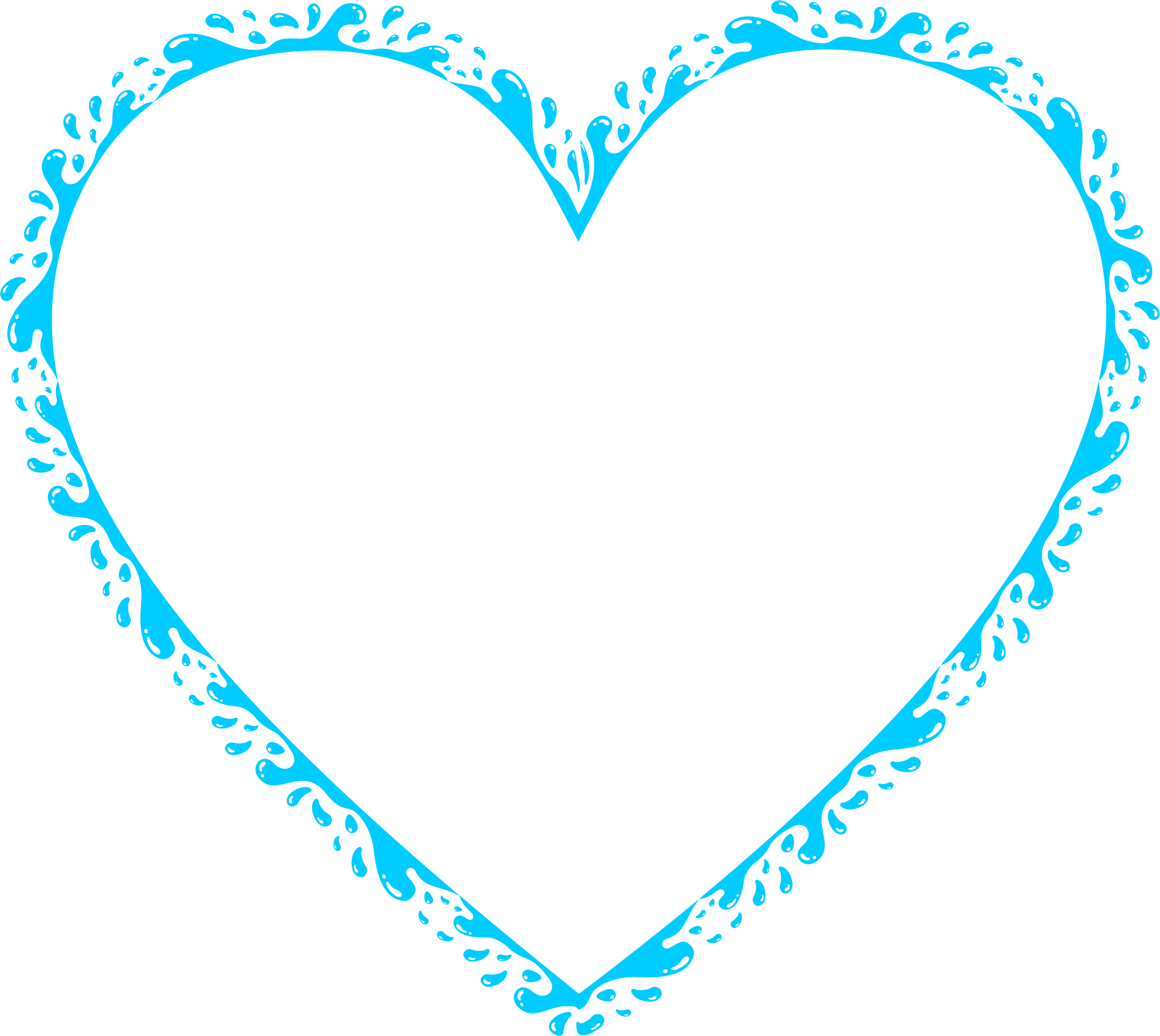 Splatter Clipart Aqua - Heart Aqua (2304x2058), Png Download