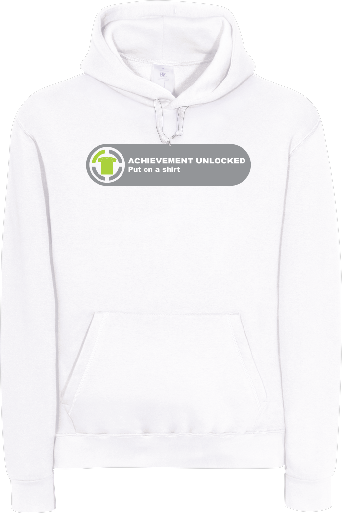 Achievement Unlocked Sweatshirt B&c Hooded (1044x1044), Png Download