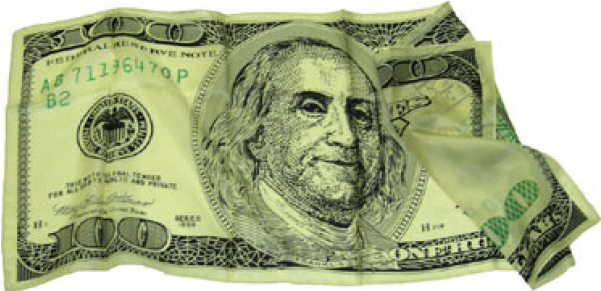 Silk 18" $100 Bill - 36 Inch Hundred Dollar Bill Silk For Magic Tricks (600x600), Png Download