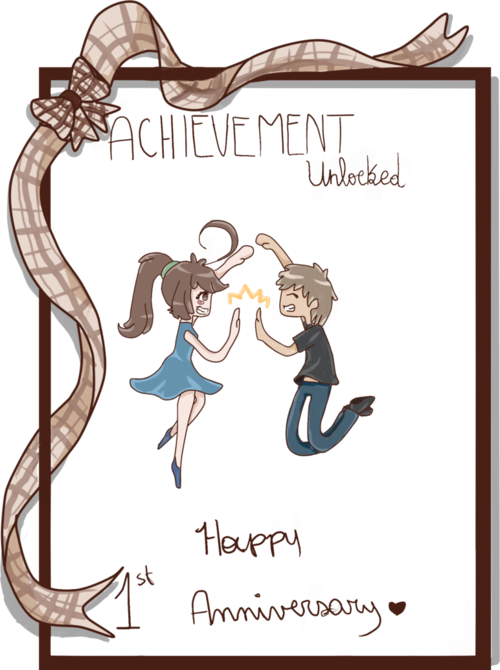 Anime, Anniversary, And Couple Image - Anniversary (500x670), Png Download