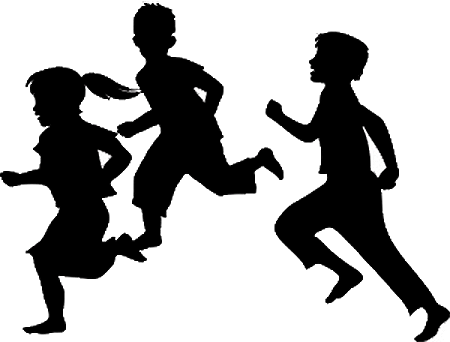 School Marathon Chartfield As - Children Running Clipart (450x342), Png Download