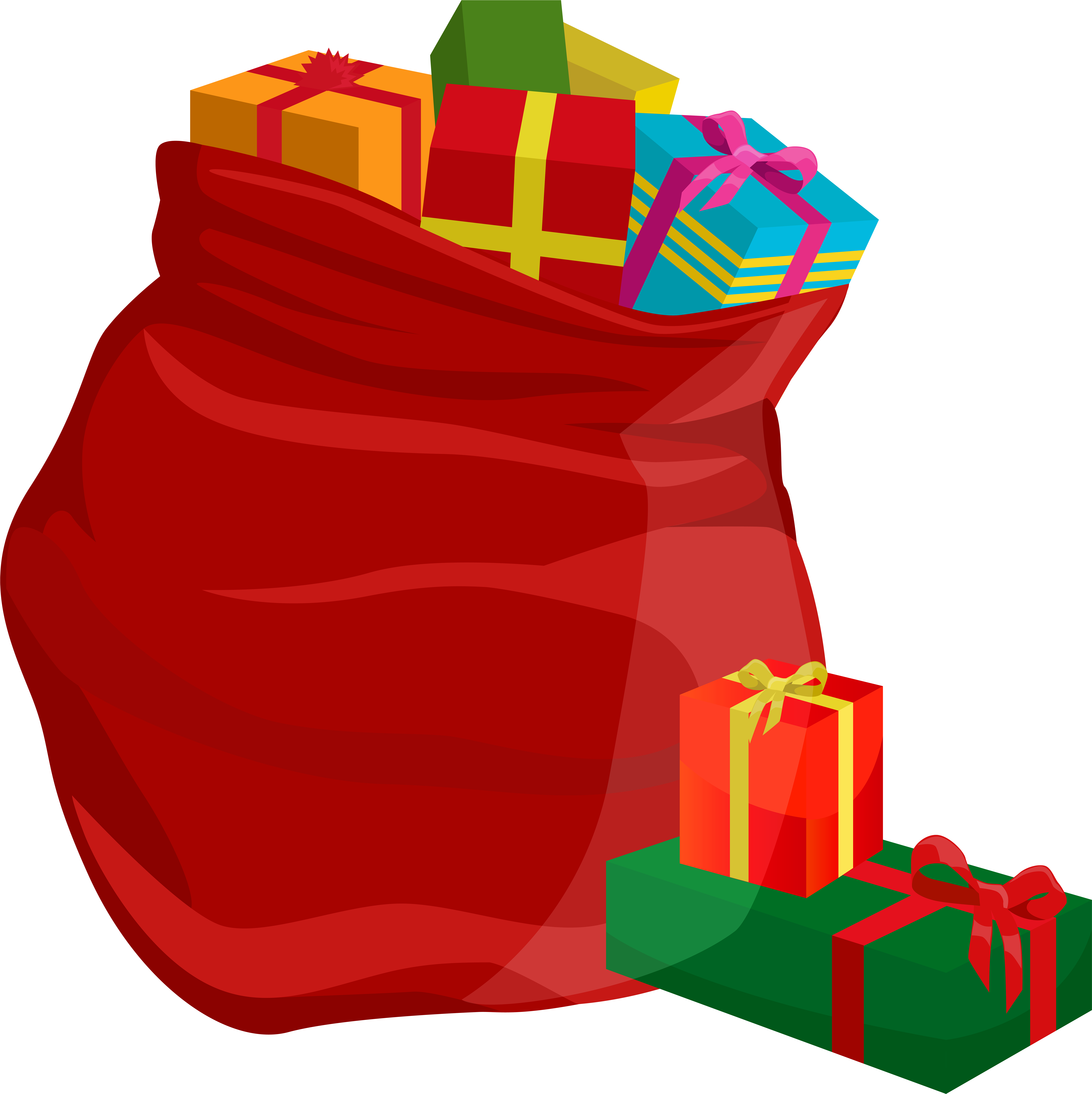 Santa Bag Png (8000x7978), Png Download