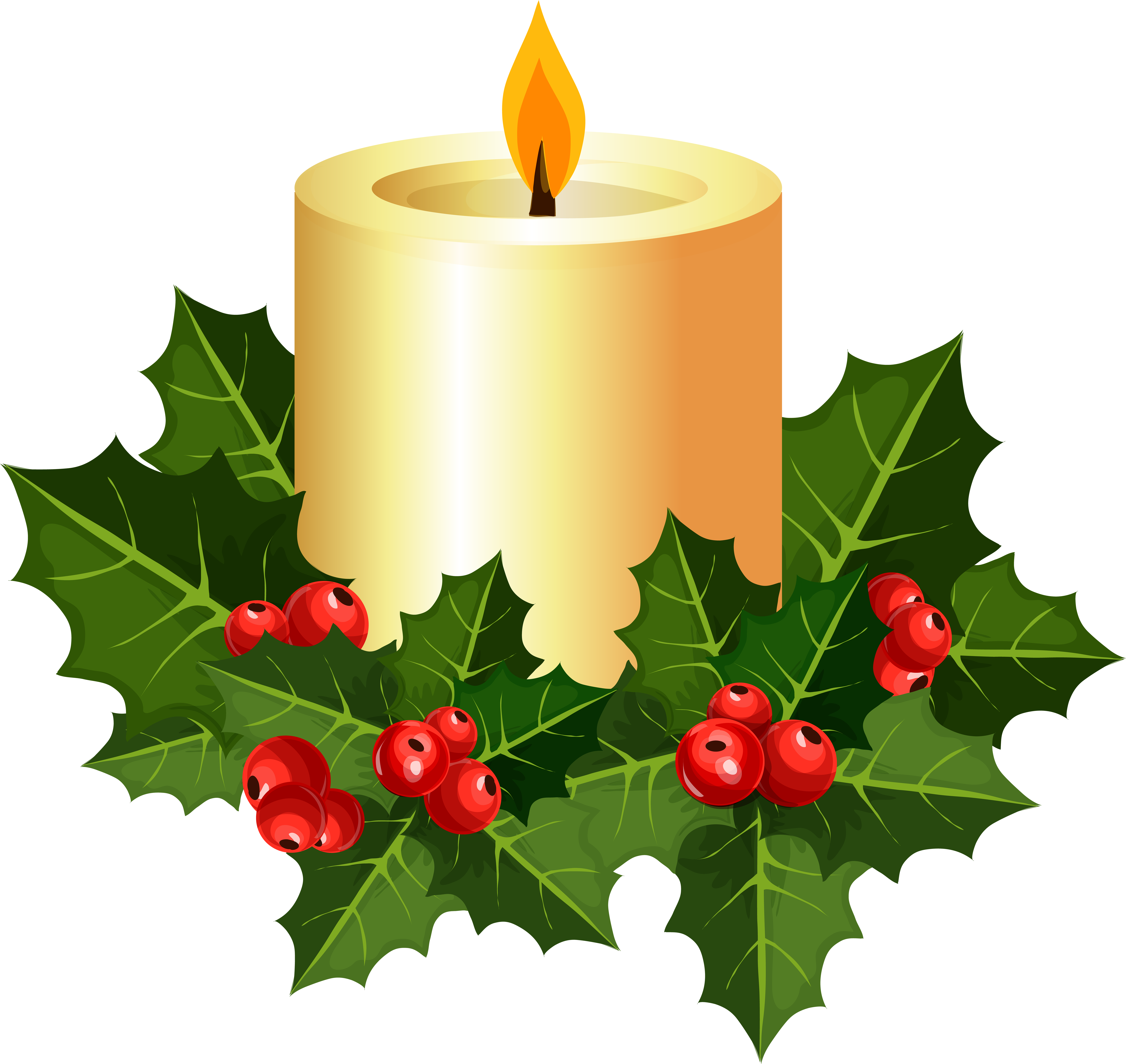Christmas Candle Clipart At Getdrawings (8000x7570), Png Download