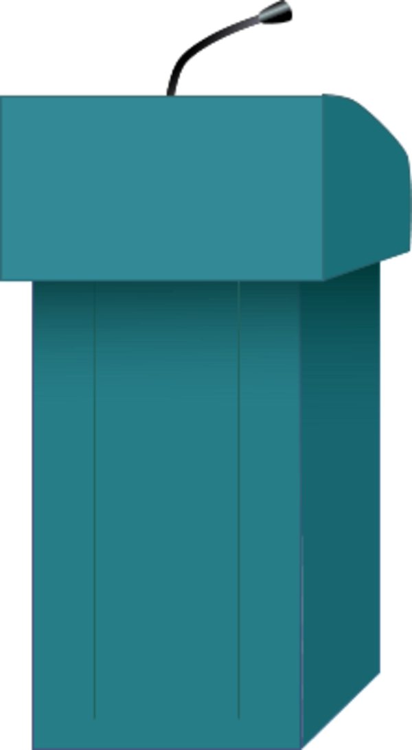 Podium Clipart - Podium Clipart Transparent Background (600x1091), Png Download