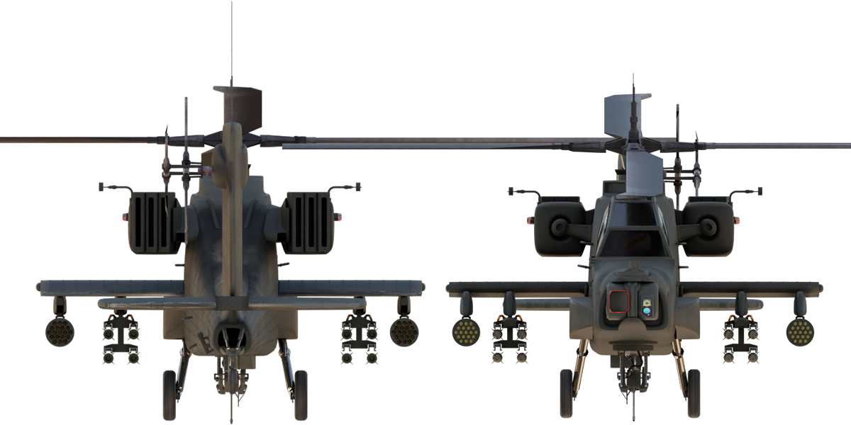 It Is Modeled To Scale, Unwrapped, Textured And Packed - Military Helicopter (1200x600), Png Download