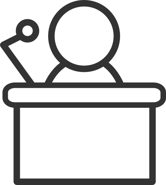Podium - Speaker Podium Clipart (534x594), Png Download