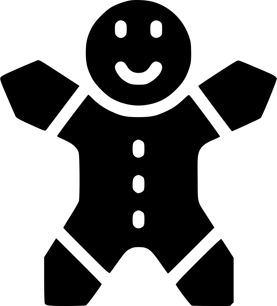 Christmas Cookie Ginger Man - Gingerbread (886x980), Png Download