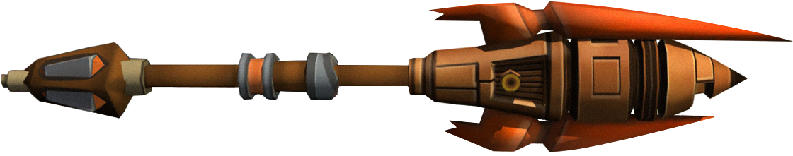 His - Jak And Daxter Lost Frontier Gunstaff (1139x239), Png Download