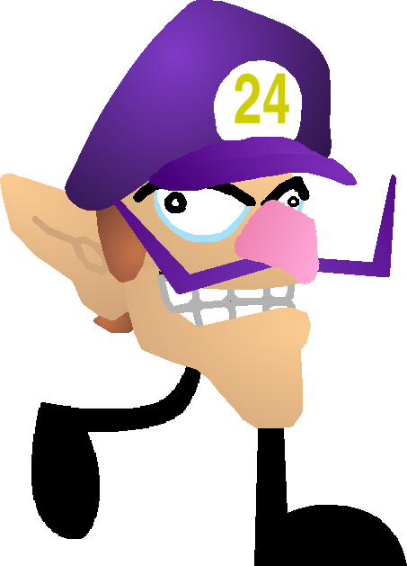 Waluigi Moustache Png - Waluigi In A Tpose (453x629), Png Download