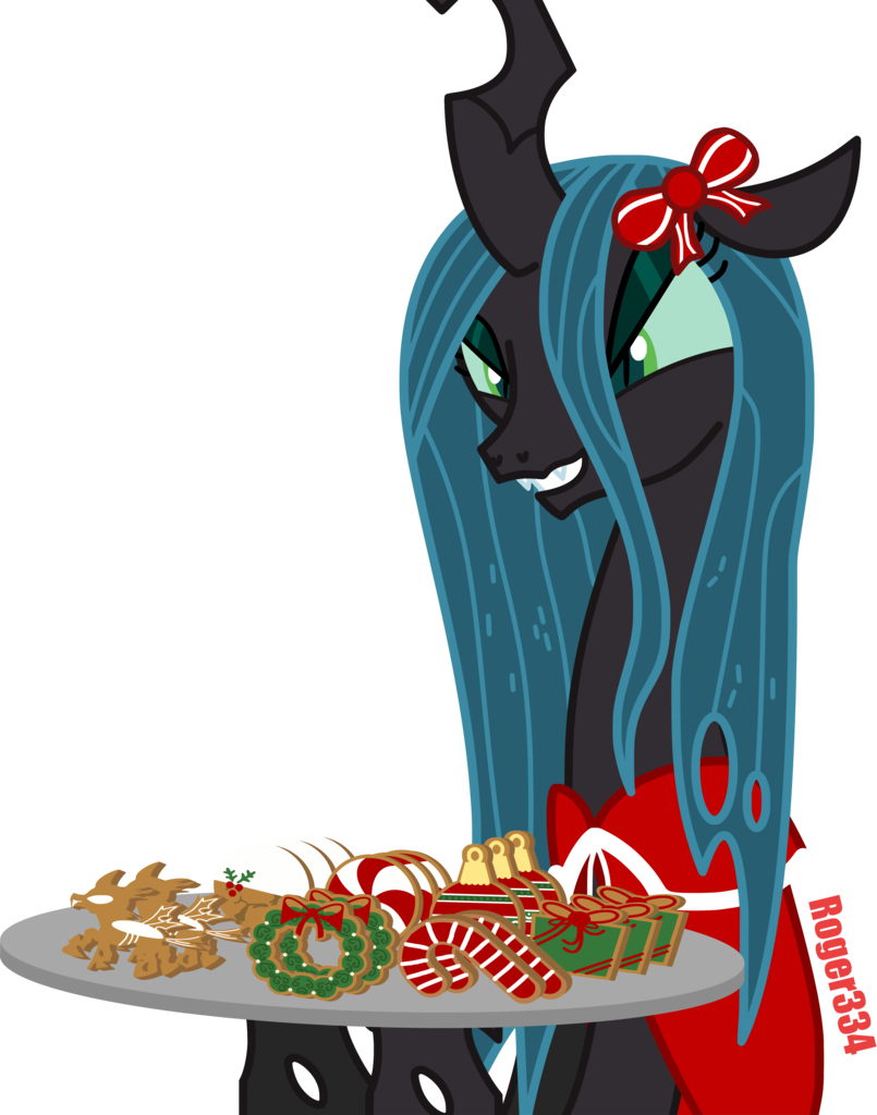 Roger334, Christmas, Cookie, Female, Food, Holiday, - Mlp Chrysalis Christmas (805x1024), Png Download